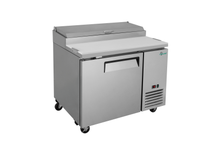 48" Stainless Steel Pizza Prep Table with Refrigerated Base, NSF & ETL Certified, R290 Refrigerant, Digital Temperature Control