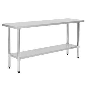 18" x 72" 18-Gauge Stainless Steel Commercial Work Table