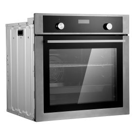 Single Wall Oven, 24" Electric Built-in Wall Oven with 9 Cooking Functions, 2.68 Cu.Ft Electric Wall Ovens with Timer