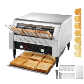 Commercial Conveyor Toaster, 450 Slices/Hour Conveyor Belt Toaster, Heavy Duty Stainless Steel Commercial Toaster Oven