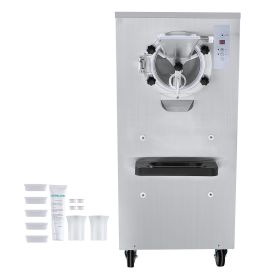 Commercial Ice Cream Machine, 20-25L/H Yield, 2400W 1-Flavor Hard Serve Ice Cream Maker, 8L Stainless Steel Cylinder