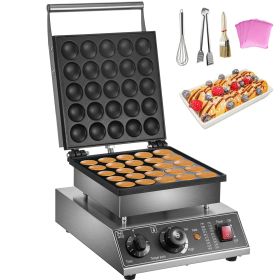 Mini Dutch Pancake Maker, 1.7-Inch Diameter Mini Pancake Poffertjes Machine Electric Poffertjes for 25PCs Round Pancakes