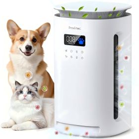 Provirtec Pet Air Purifier For Home With 4 Washable Pre-Filters H13 HEPA   For Pet Homes  2 Year Filter  1800 Sq Ft Tested Pet Hair And Odor Redu (Option: White)