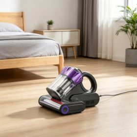 550W Mattress Vacuum Cleaner, 18Kpa Powerful Suction, Dual Dust Bin, HEPA Filter & Heating, Ultrasound Tech & Cleaning Lights, Handheld Corded Fo (Option: 26774964)