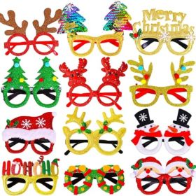 12Pcs Christmas Glasses Accessories Party Favors For Kids (Option: Multicolor)