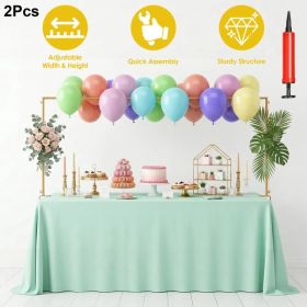 1Pc/2Pcs Over The Table Rod Stand with Clamps 32"-113" Width 33"-76" Height Adjustable Metal Table Arch Stand for Balloon Garland Floral Decorati (Option: Gold-2Pcs)