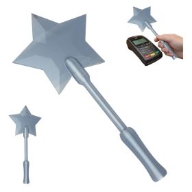 Star Magic Wand Credit Card Holder, Fantasy Star Shaped Card Display Stick, Creative Payment Assistant Wand For Events, Parties And Daily Use (Option: Silver-Plastic-1PC)