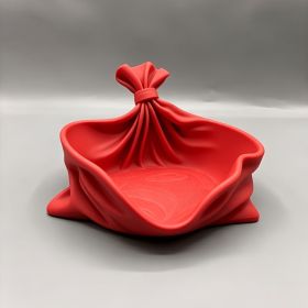 Christmas Gift Bag Shaped Decorative Tray, Festive Santa Sack Style Storage Tray, Holiday Jewelry Organizer Dish For Home Decor (Option: 1PC-Plastic)