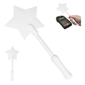 Star Magic Wand Credit Card Holder, Fantasy Star Shaped Card Display Stick, Creative Payment Assistant Wand For Events, Parties And Daily Use (Option: White-Plastic-1PC)