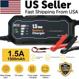 1500mAh Automatic Smart Battery Charger 12V Portable Car Auto Trickle Maintainer (Option: default title)