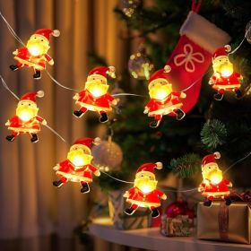 Christmas Decorations Indoor Lights, 10FT 30 LED Christmas Santa Claus Fairy String Lights (Option: Red)