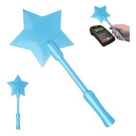 Star Magic Wand Credit Card Holder, Fantasy Star Shaped Card Display Stick, Creative Payment Assistant Wand For Events, Parties And Daily Use (Option: Blue-Plastic-1PC)