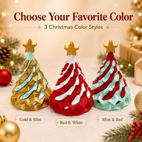 3D Printed Christmas Tree Tabletop Decor, Cute Holiday Tree Ornament, Christmas Desktop Decoration For Home, Office, Shelf (Option: Red-PLA)