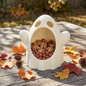 Halloween Ghost Storage Bowl 3D Printed Candy Holder Desktop Organizer Seasonal Table Decor (Option: Halloween-1PC)