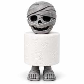 Halloween Mummy Toilet Paper Holder, 3D Printed Cute Mummy Bathroom Decor, Spooky Toilet Roll Stand For Halloween Home Decoration (Option: Plastic-1  Mummy Toilet Paper Holder)