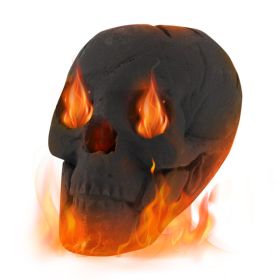 Halloween Fire Pit Skull Ceramic Fibre Fireproof Imitated Human Skull Decor For Fireplace Bonfire Haunted House---Unavailable Platform-Temu&AMAZO (Option: A)