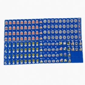 Cobalt Garden Acrylic Mahjong Set, 160 Tiles American Mahjong Game Set, Floral Inspired Designer Mahjong Tiles With Jokers (Option: Cobalt Garden Acrylic Mahjong-Game Night)