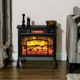 Electric Fireplace Stove (Option: Black-655x315x515 mm)