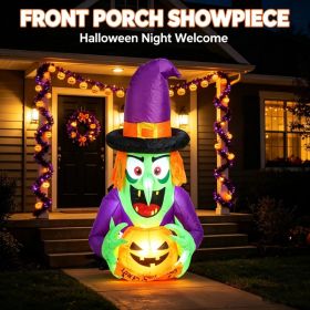 Halloween Giant Inflatable Decor with Built-in LED Lights, Thickened 210T Polyester Weatherproof Ornament with Powerful Blower, Fast Inflation fo (Option: As Pic)